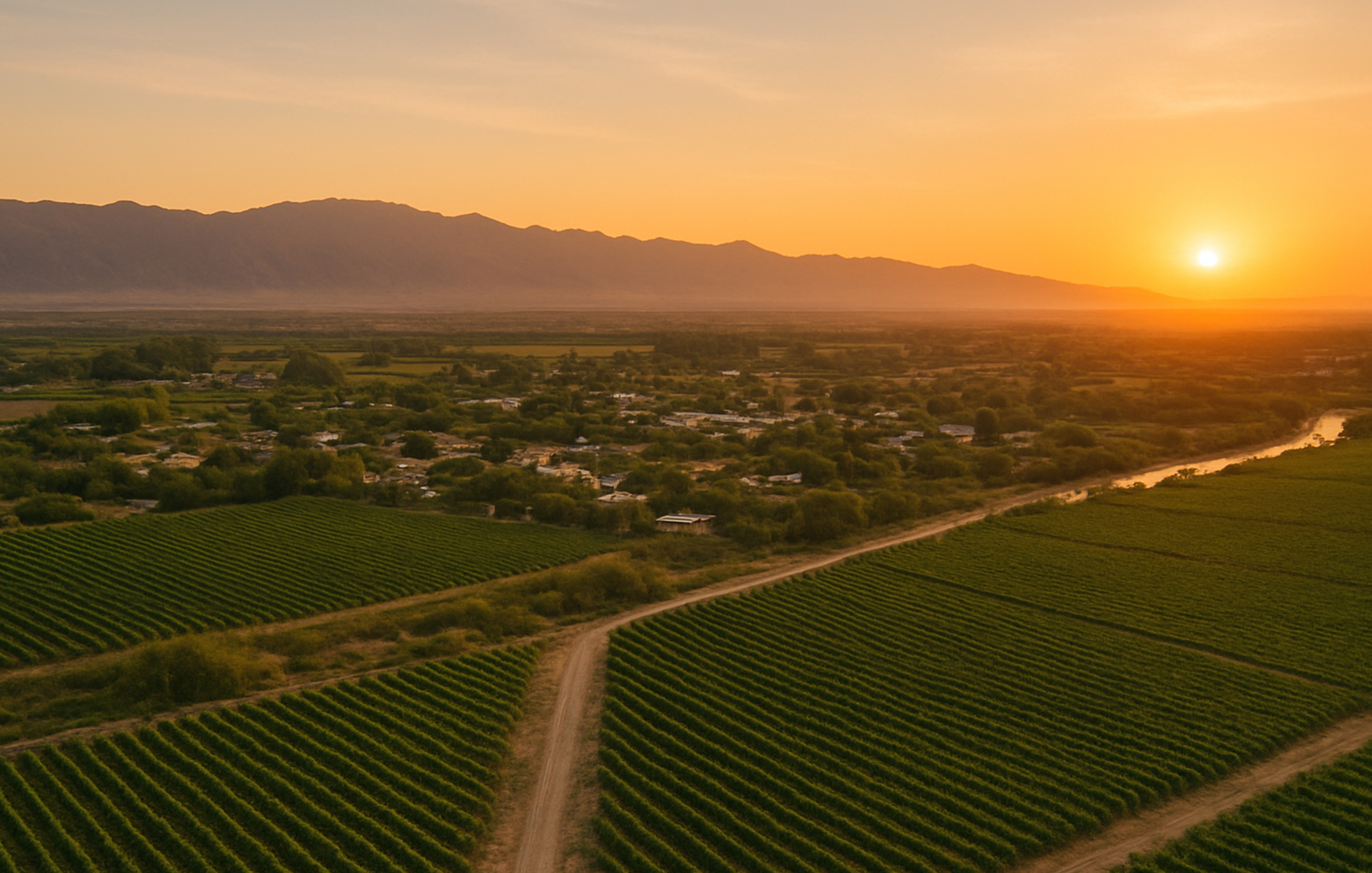Vista aérea o histórica de Villa Atuel, Mendoza